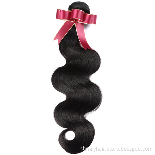 Shmily Wholesale Virgin Human Hair Weave,Body Wave Virgin Brazilian Hair Bundles,9A 10A 11A Grade Virgin Brazilian Hair